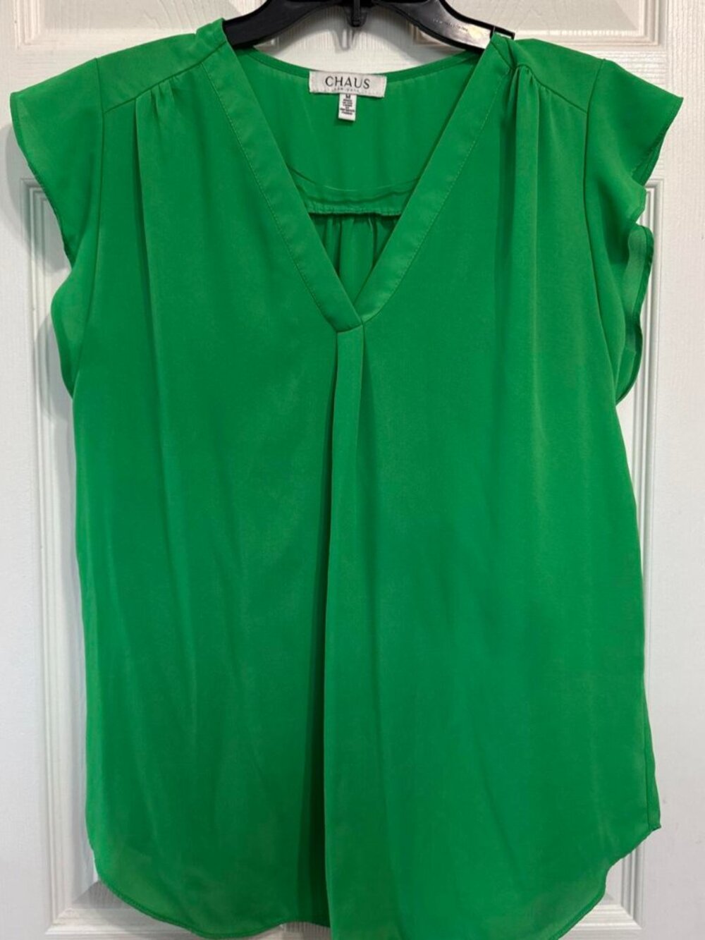 Green blouse with cap sleeves #blouse #feminine